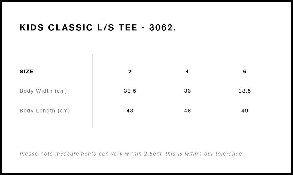 Size Guide - Style 3062