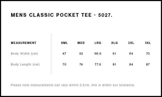 Size Guide - Style 5027