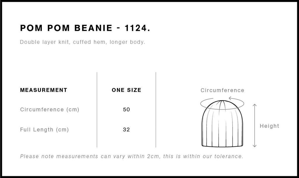 Size Guide - Style 1124