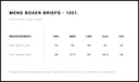 Size Guide - Style 1201