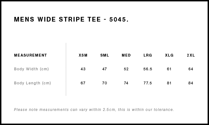 Size Guide - Style 5045