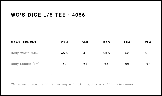 Size Guide - Style 4056