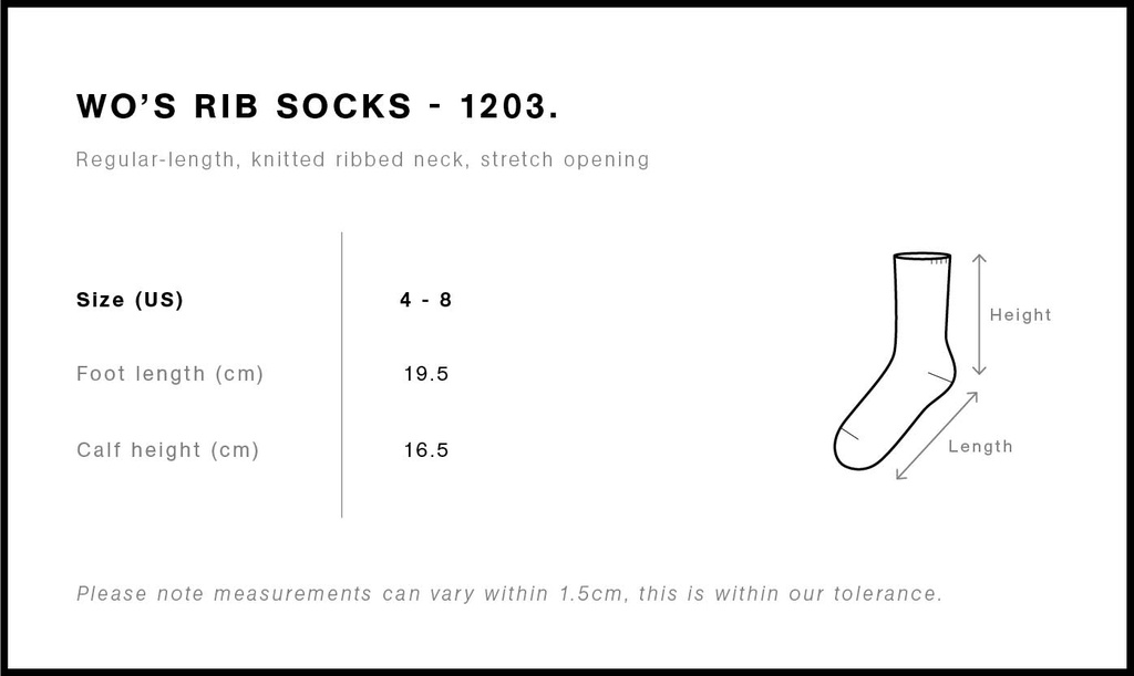 Size Guide - Style 1203
