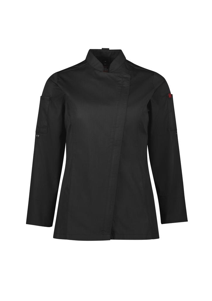 [9401042632685] CH330LL - Womens AlOSFMsco Long Sleeve Chef Jacket (XS, Black)