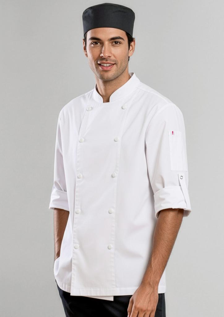 CH430ML - Mens Gusto Long Sleeve Chef Jacket