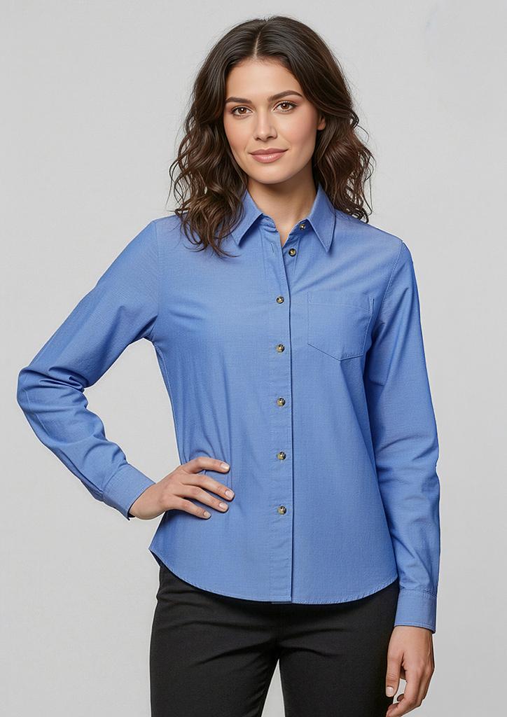 LB6201 - Womens Chambray Long Sleeve Shirt