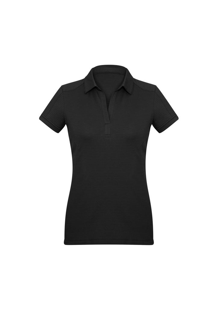 [9401042360373] P706LS - Womens Profile Short Sleeve Polo (6, Black)