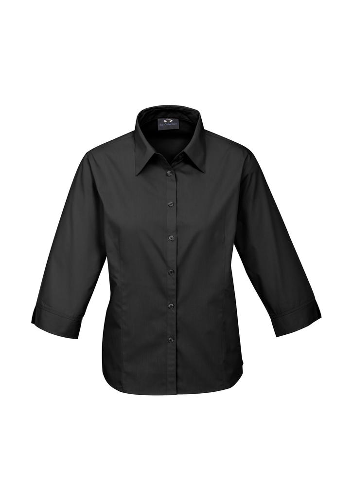 [9401042176868] S10521 - Womens Base 3/4 Sleeve Shirt (6, Black)