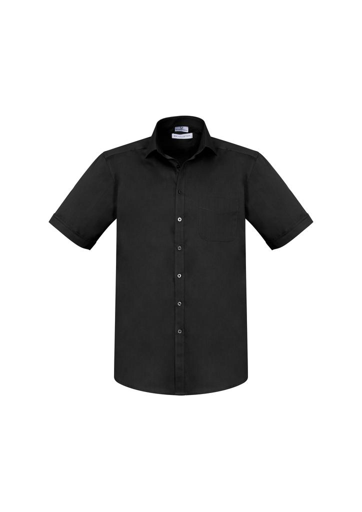 [9401042374424] S770MS - Mens Monaco Short Sleeve Shirt (XS, Black)