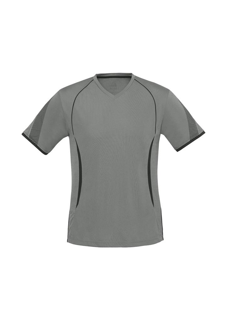 [9401042279026] T406MS - Mens Razor Short Sleeve Tee (S, Ash/Black)
