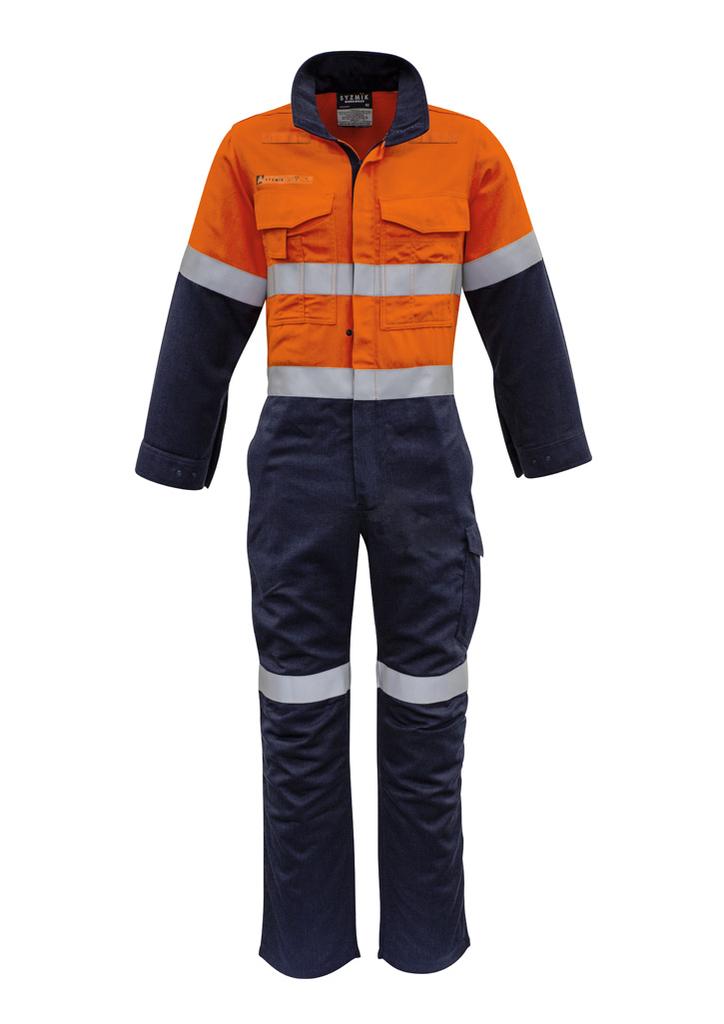 [9401042480491] ZC525 - Mens Orange Flame Overall - Hoop Taped (77, Orange/Navy)