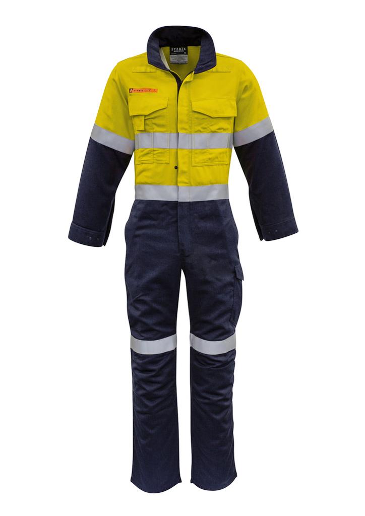 ZC525 - Mens Orange Flame Overall - Hoop Taped
