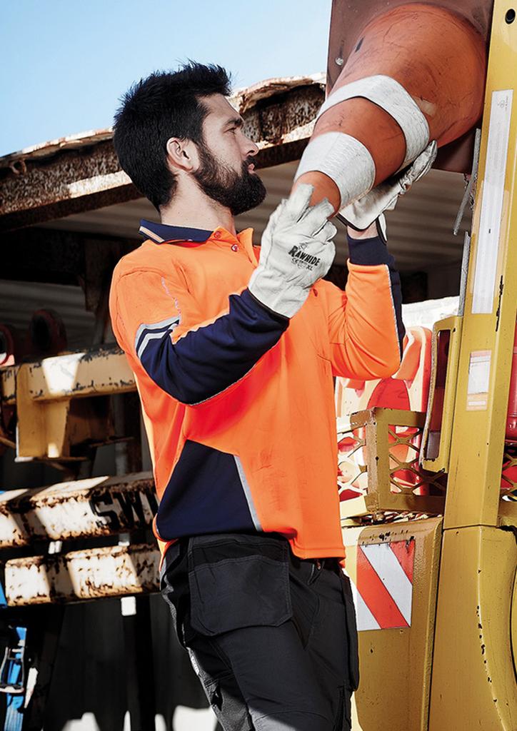 ZH238 - Mens Hi Vis Squad Long Sleeve Polo