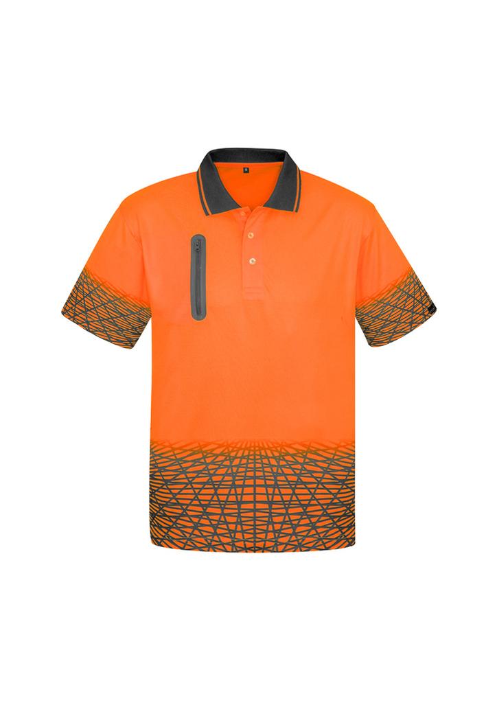 ZH300 - Mens Hi Vis Tracks Short Sleeve Polo