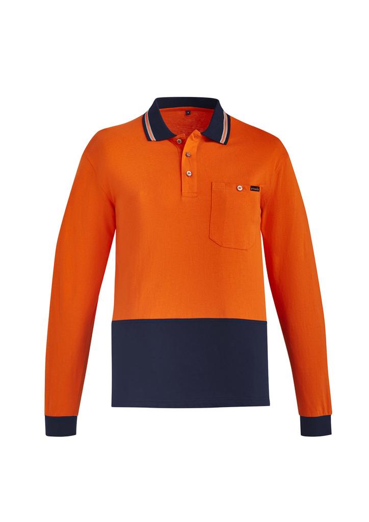 ZH430 - Mens Hi Vis Cotton Long Sleeve Polo