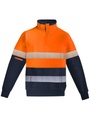 ZT150 - Mens Orange Flame Hi Vis 1/4 Zip Pullover - Hoop Taped