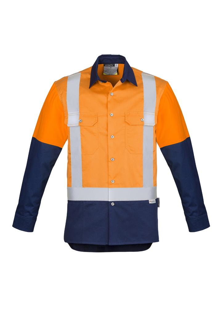 ZW124 - Mens Industrial Long Sleeve Shirt - Shoulder Taped