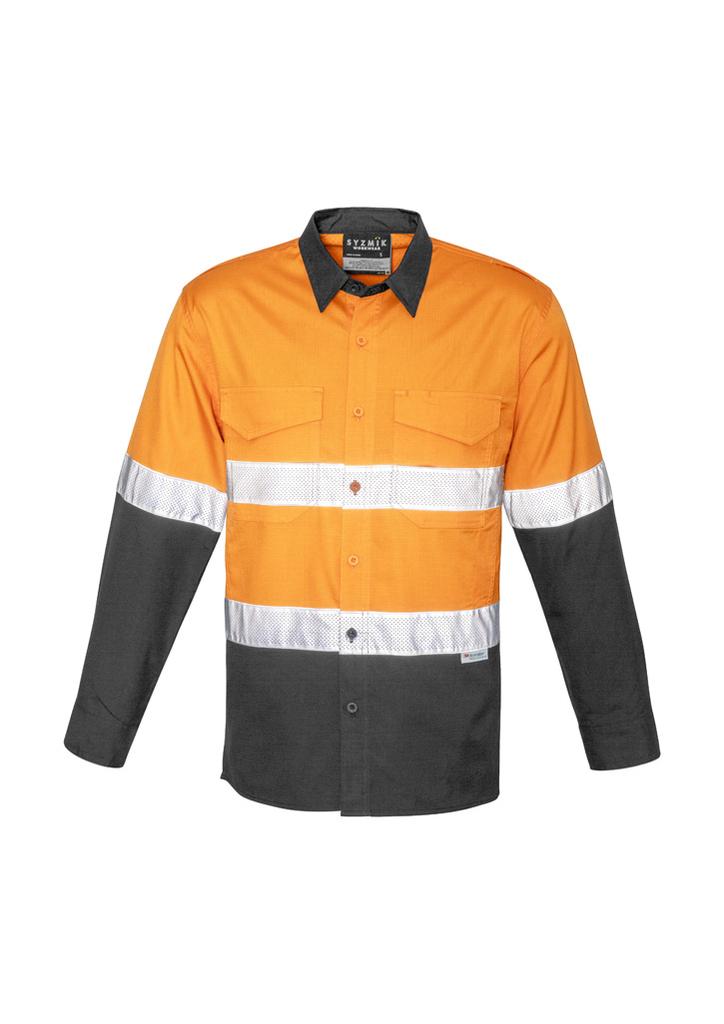 ZW129 - Mens Rugged Cooling Hi Vis Taped Long Sleeve Shirt