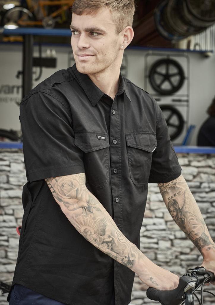 [9401042347947] ZW405 - Mens Rugged Cooling Short Sleeve Shirt (XXS, Black)