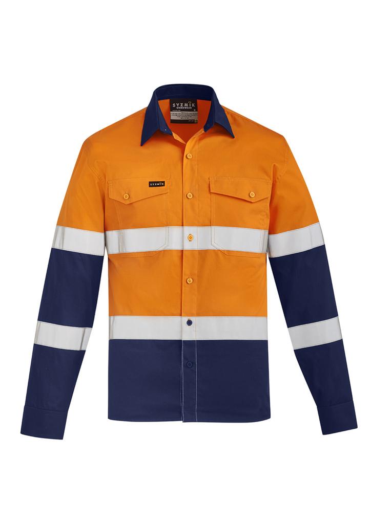[9401042478351] ZW520 - Mens Lightweight Bio Motion Long Sleeve Shirt (XXS, Orange/Navy)