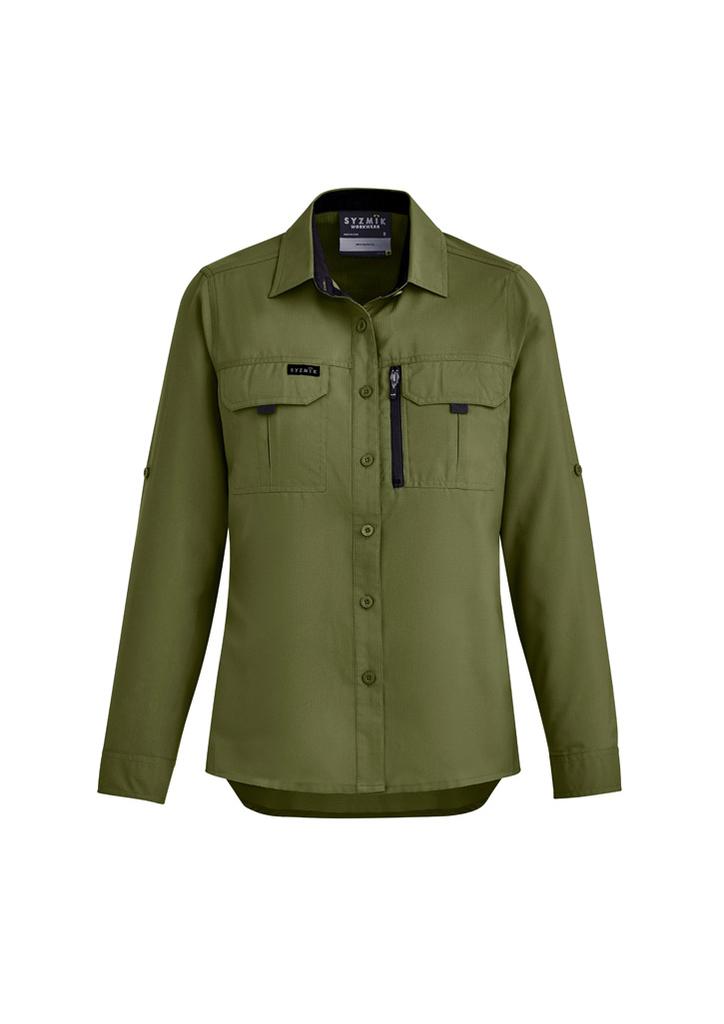 [9401042716477] ZW760 - Womens Outdoor Long Sleeve Shirt (6, Army)