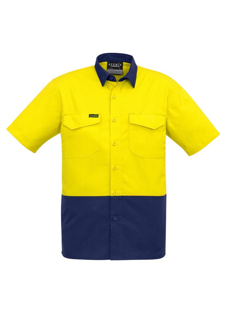 ZW815 - Mens Rugged Cooling Hi Vis Short Sleeve Shirt