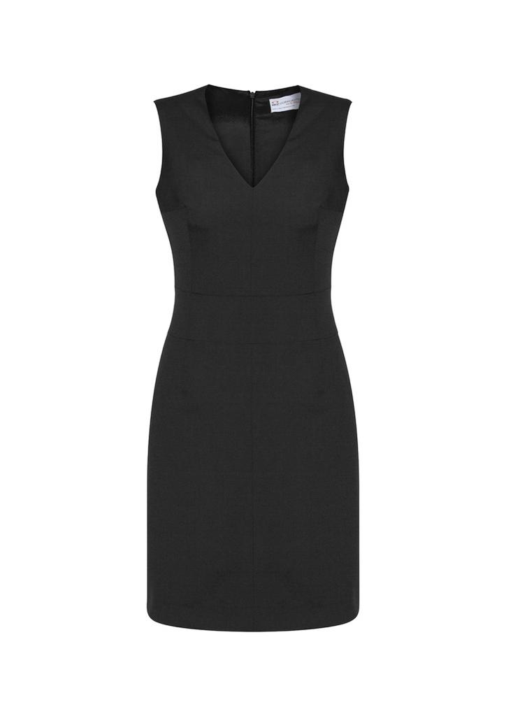 34021 - Womens Comfort Wool Stretch Sleeveless V-Neck Dress