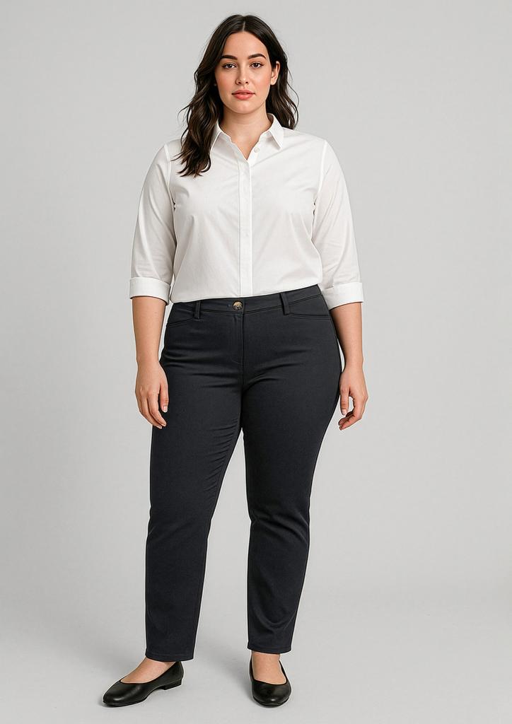 [9401042628862] RGP263L - Womens Slim Leg Stretch Chino Pant (4, Black)