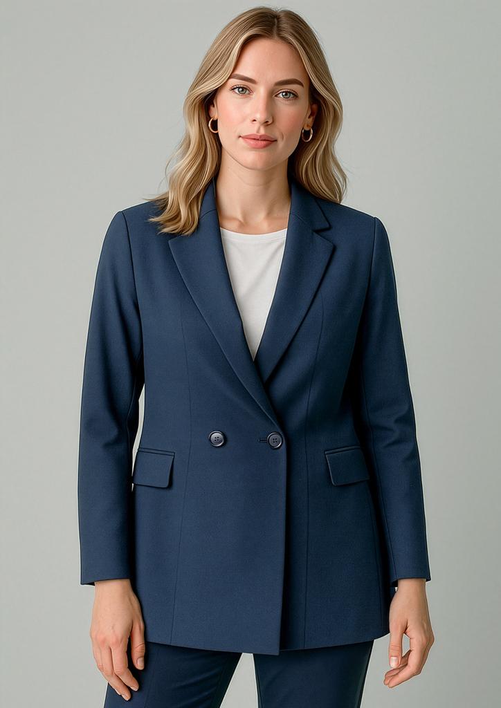 RJ400L - Womens Renew Double Breasted Longline Jacket