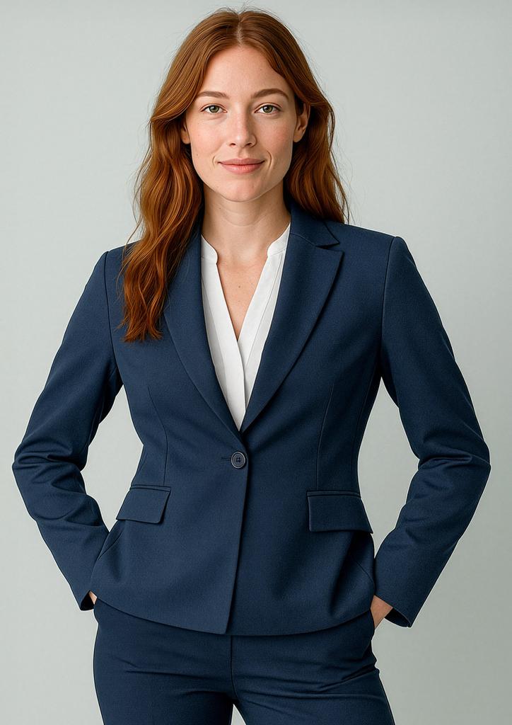 RJ401L - Womens Renew Single Button Mid Length Jacket