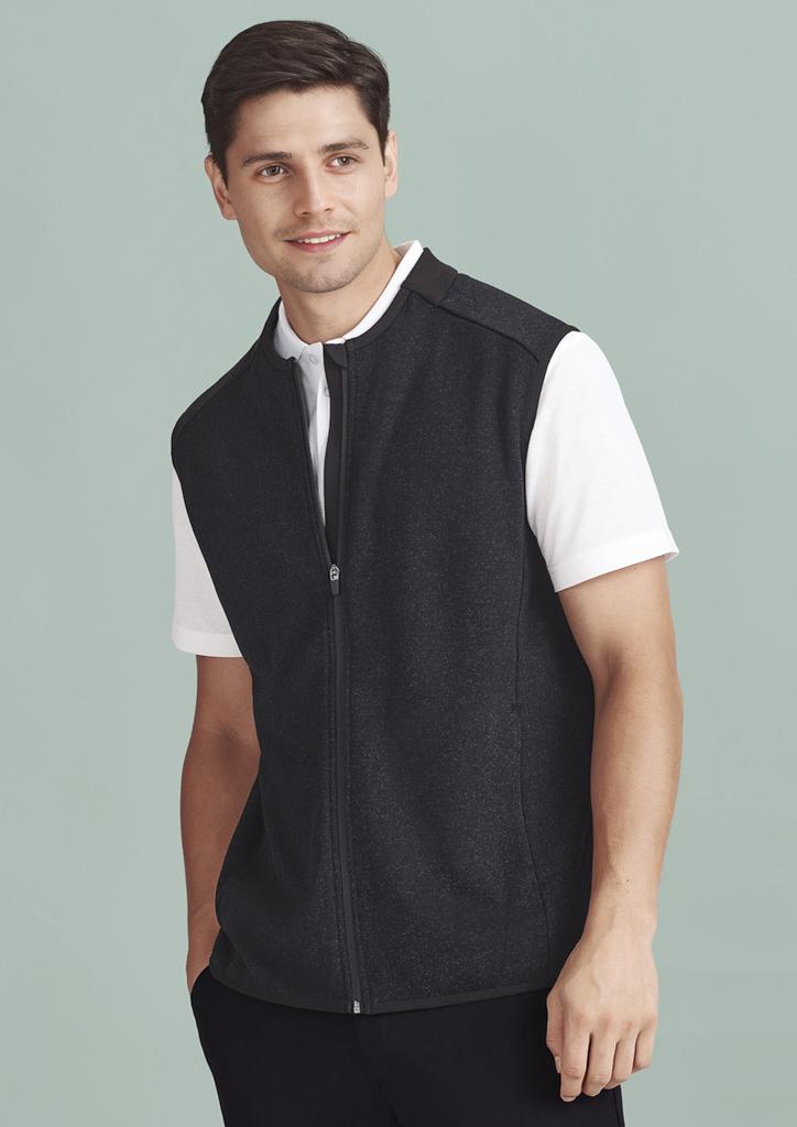 [9401042651556] CO343MV - Mens Nova Zip Front Vest (XS, Black Marle)