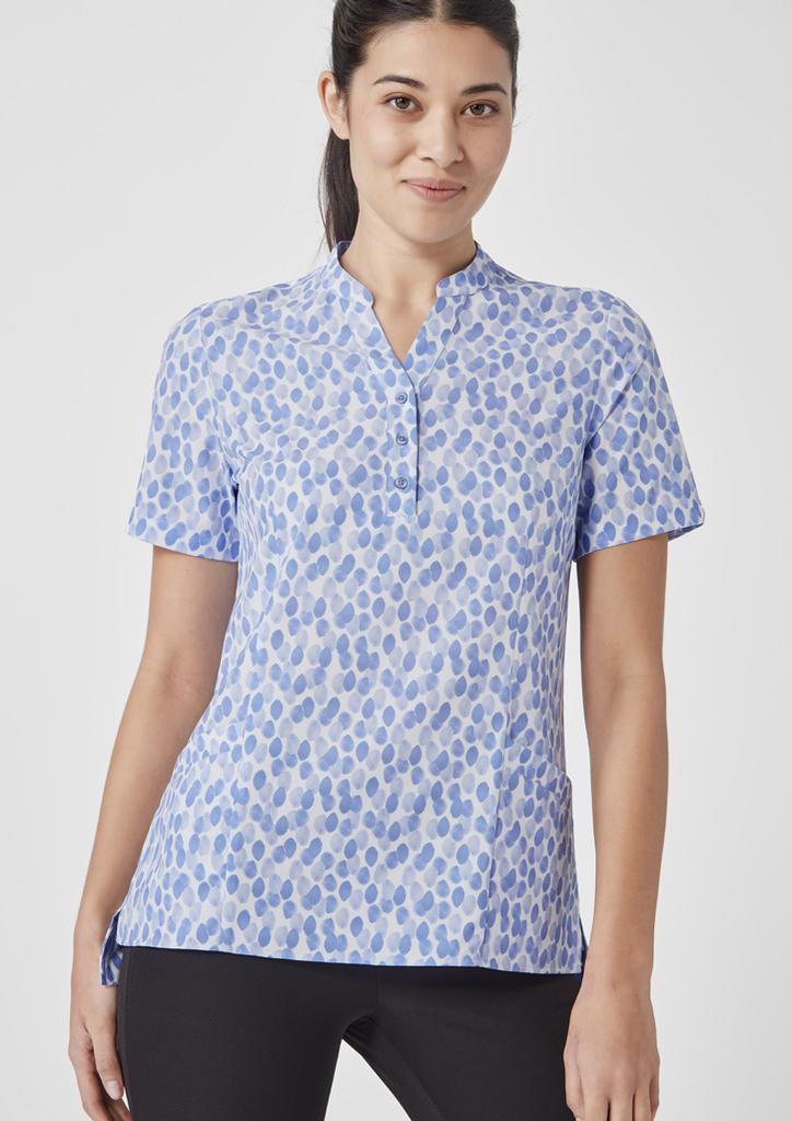 [9401042671349] CS450LS - Womens Florence Stardust Print Tunic (4, Mid Blue)