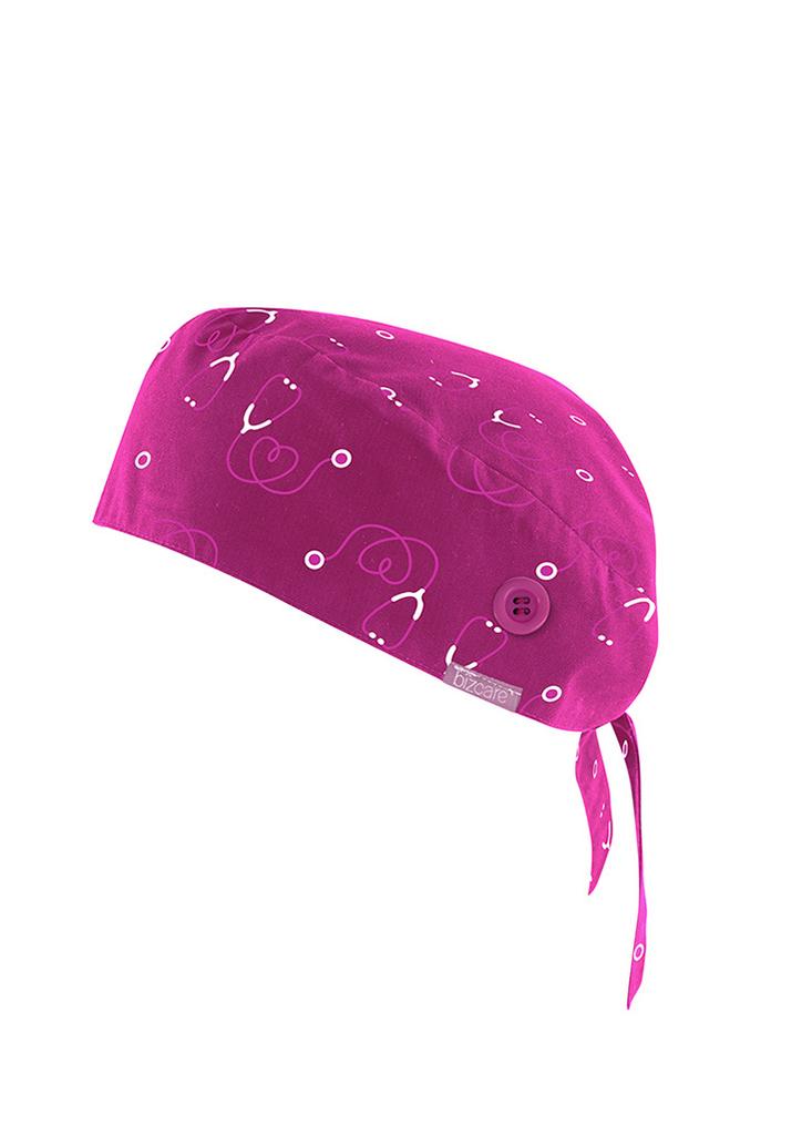 CSC246U - Unisex Pink Printed Scrub Cap