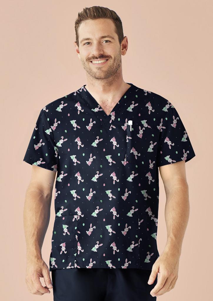 CST152MS - Mens Easter V-Neck Short Sleeve Scrub Top