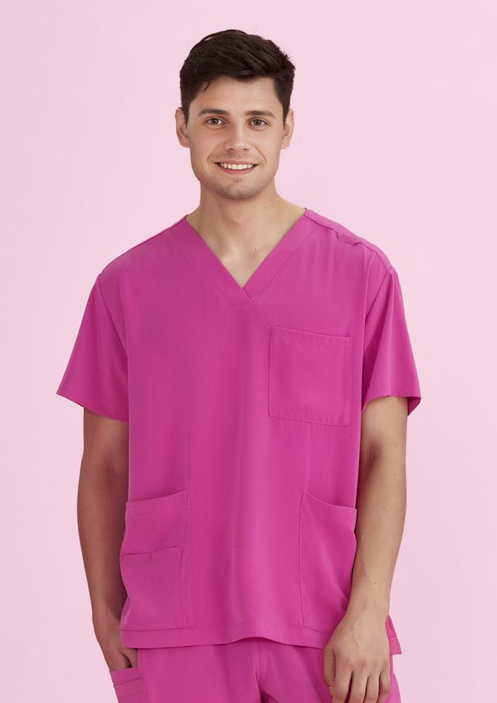 [9401042640246] CST250US - Unisex Pink V-Neck Scrub Top (XXS)