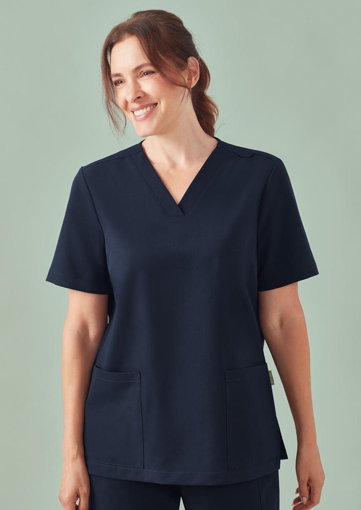 CU543LS - Womens Pulse V-Neck Scrub Top