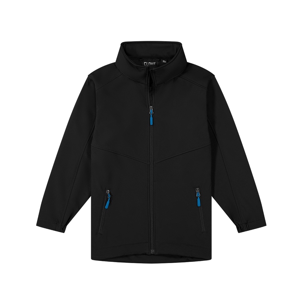 [AJKZ-BKAQ-4] AJKZ - Kids Aspiring - Contrast Zip Pulls (4, Black/Aqua)