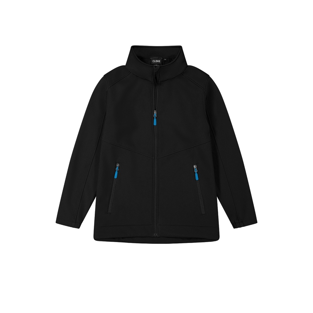 [AJWZ-BKAQ-8] AJWZ - Aspiring Jkt Wmns - Contrast Zip Pulls (8, Black/Aqua)