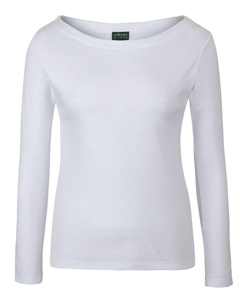 1BTL - C of C Ladies L/S Boat Neck Tee