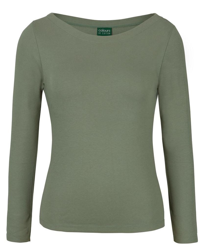 1BTL - C of C Ladies L/S Boat Neck Tee