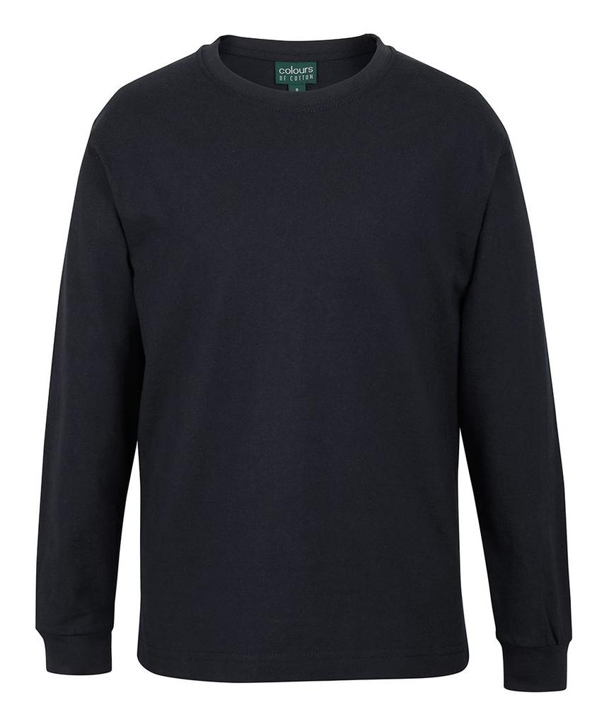 [1LSB5] 1LS - C of C Kids L/S Tee (4, Black)
