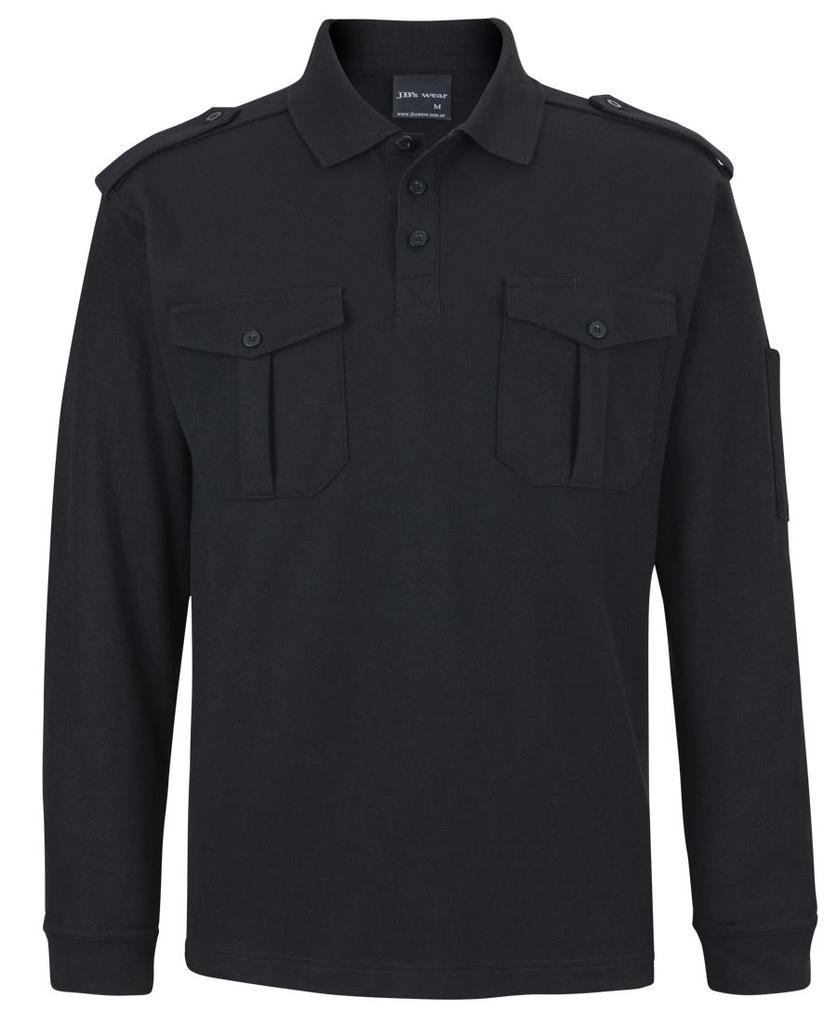 210EL - JBs L/S 250 Epaulette Polo
