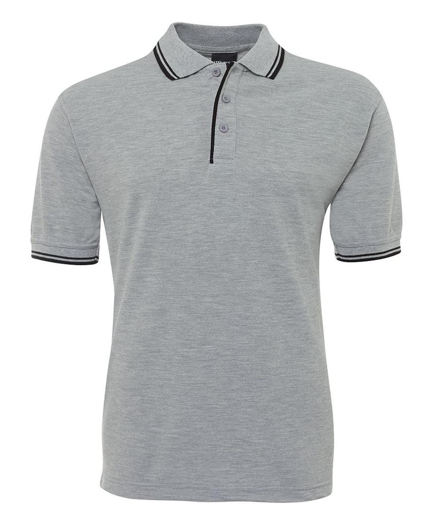 [2CPGB7] 2CP - JBs Contrast Polo (3XS, 13% Marle/Black)