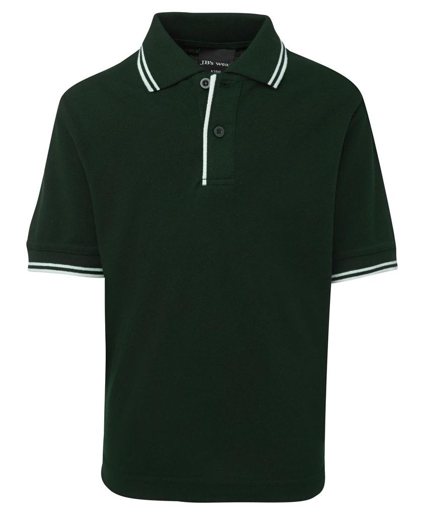 [2KCPFW04] 2KCP - JBs Kids Contrast Polo (4, Bottle/White)