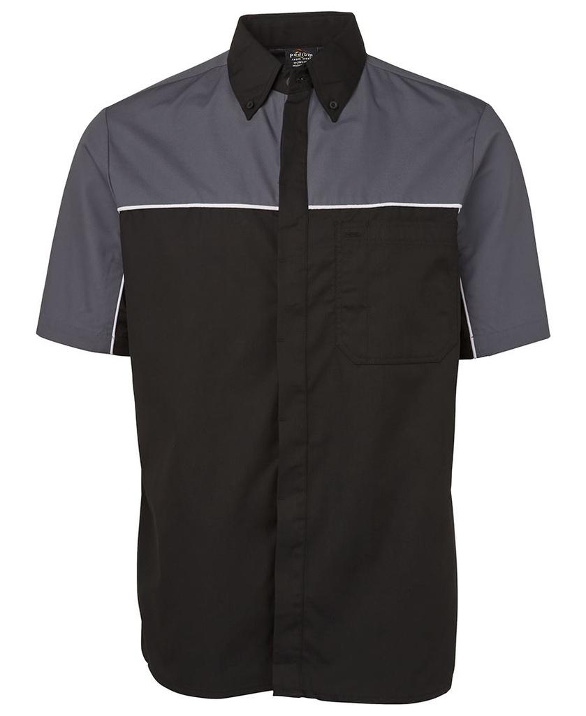 [4MBGWA] 4M - Podium Moto Shirt (S, Black/Grey/White)