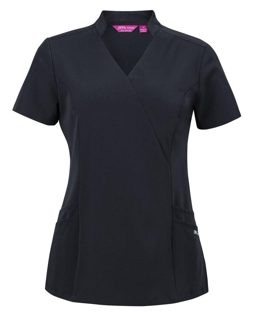 4SMT1 - JBs Ladies Nu Mandarin Collar Scrub Top