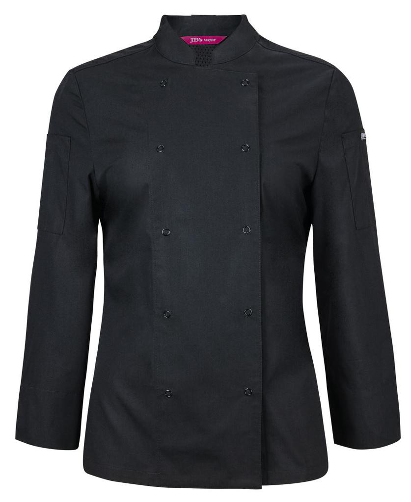 5CJL1 - JBs Ladies L/S Snap Button Chefs Jacket