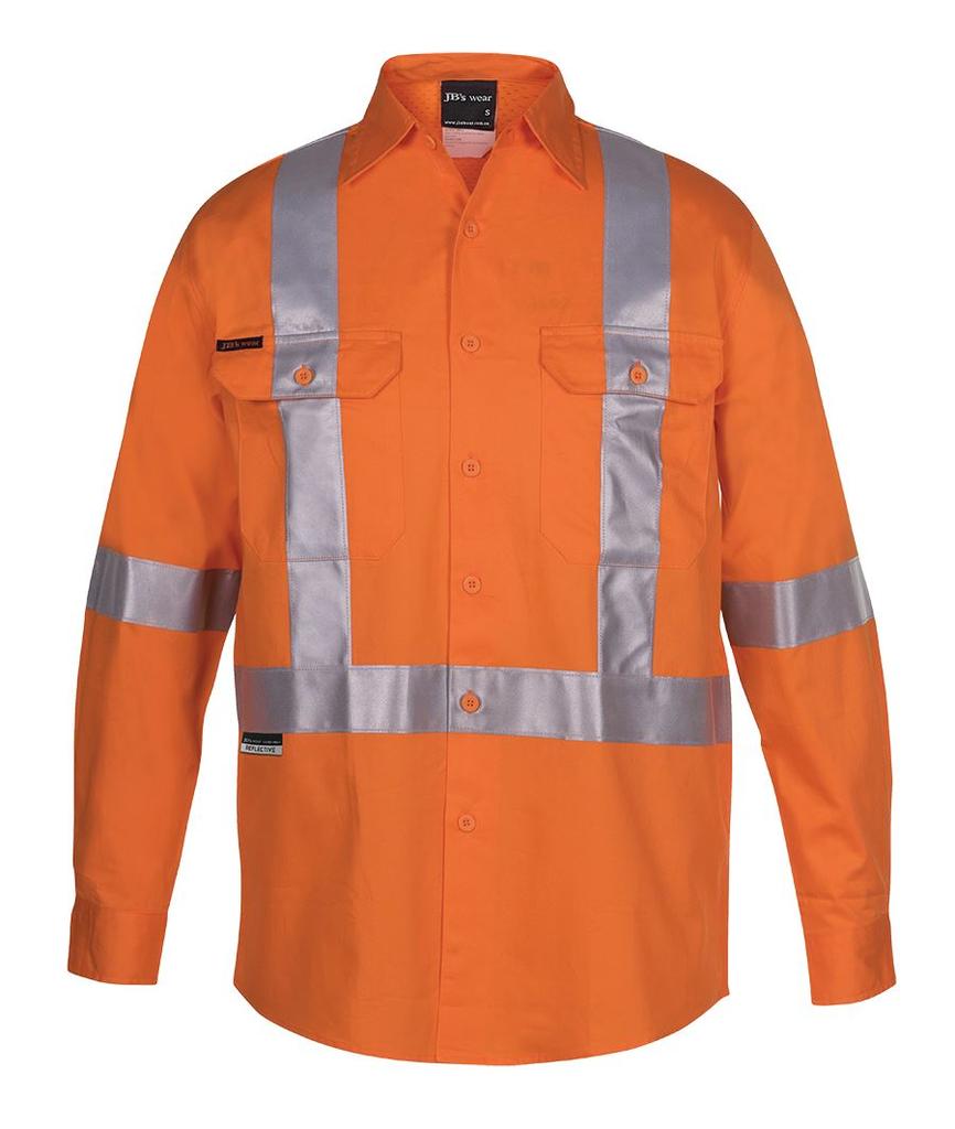6DCBL - JBs Hv (D+N) L/S 150G Cross Back Tape Shirt