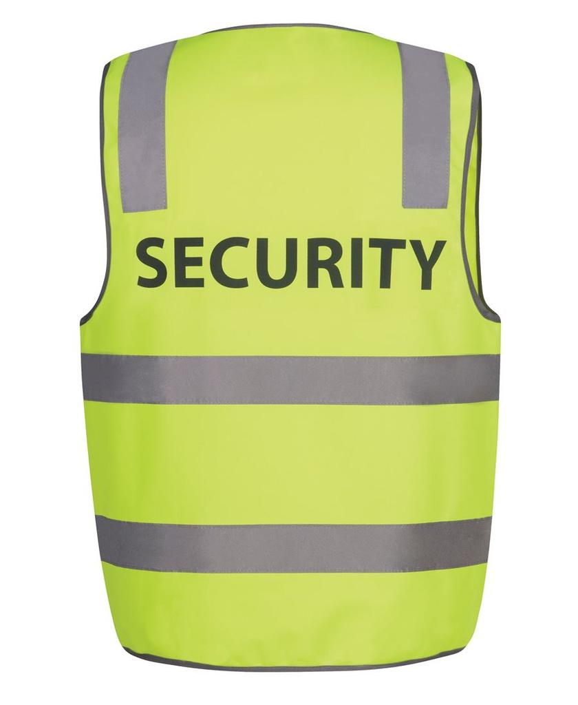 6DNS5 - JBs Hv (D+N) Safety Vest Print Security
