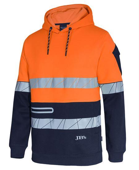 [6DPFPENA1] 6DPFP - JBs 450G Hv Pull Over Hoodie With Frag Tape (2XS, Lime/Navy)